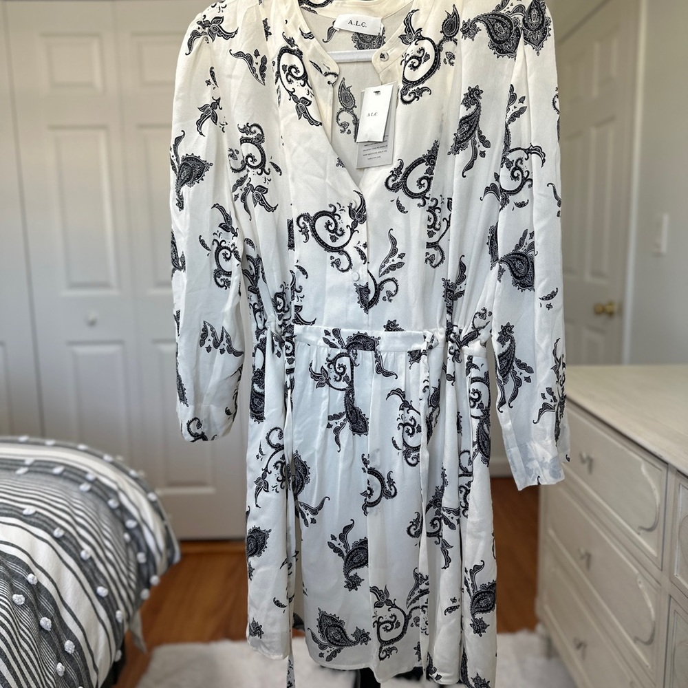 A.L.C. Black and White Mini Dress